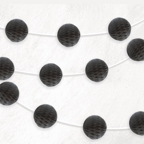 Grinalda Mini Bolas Papel Preto